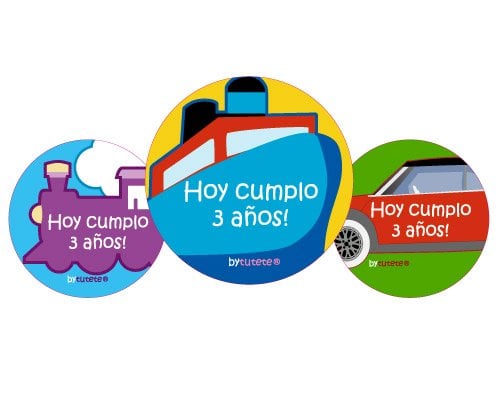 3 Pack Personalised Vroom Vroom Badges