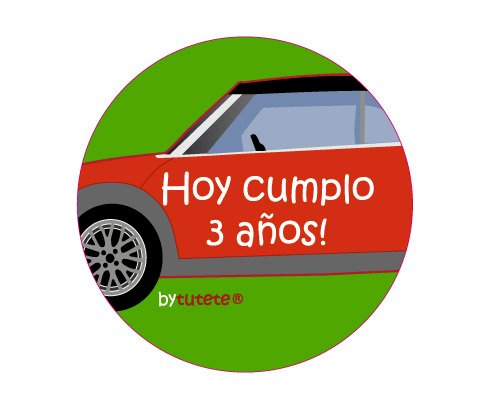 3 Pack Personalised Vroom Vroom Badges