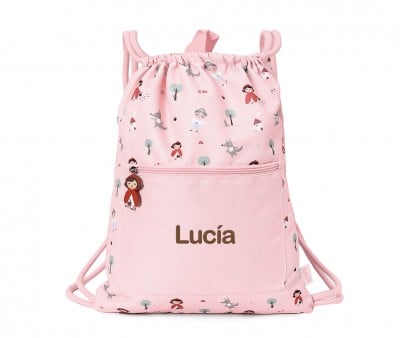 Personalized Waterproof Drawstring Backpack Little Red