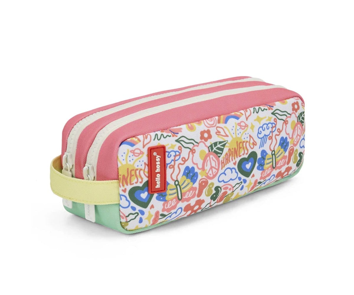 Trousse Double Compartiment Happiness Personnalisable