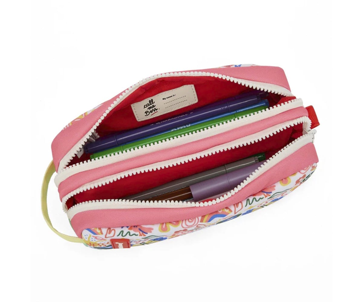 Trousse Double Compartiment Happiness Personnalisable