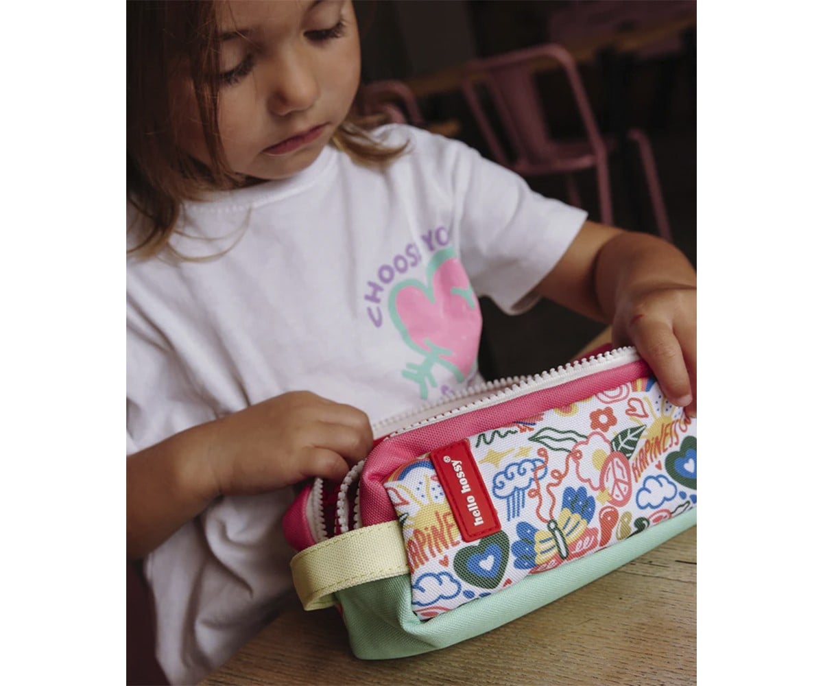 Trousse Double Compartiment Happiness Personnalisable