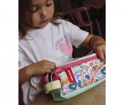 Trousse Double Compartiment Happiness Personnalisable