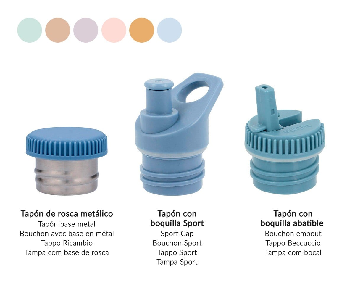 Tapón Sport Cotton Pink para Botella Acero Tutete