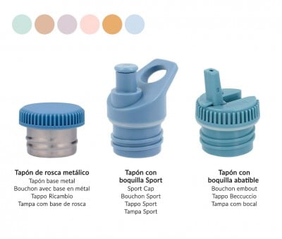 Tapón Sport Cotton Pink para Botella Acero Tutete