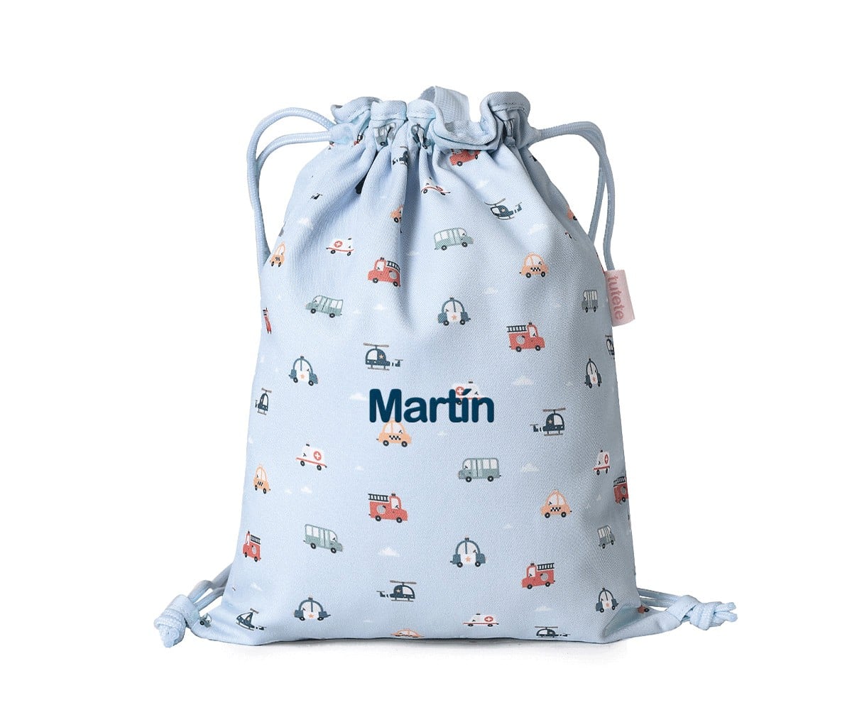 Personalized Fabric Drawstring Backpack City Cars