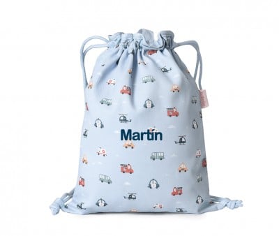 Personalized Fabric Drawstring Backpack City Cars