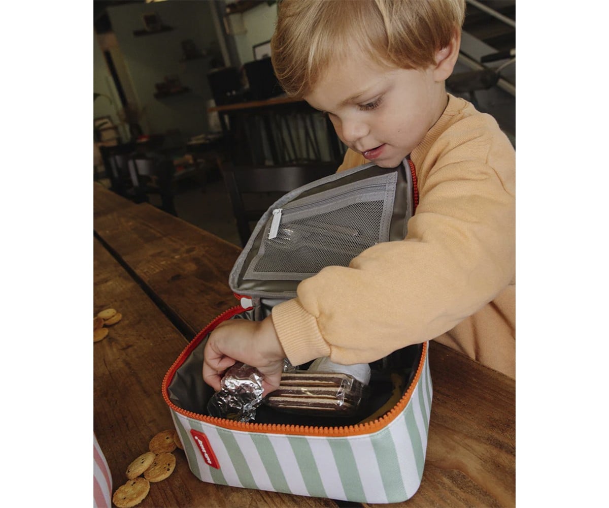 Lunch Bag Green Stripes