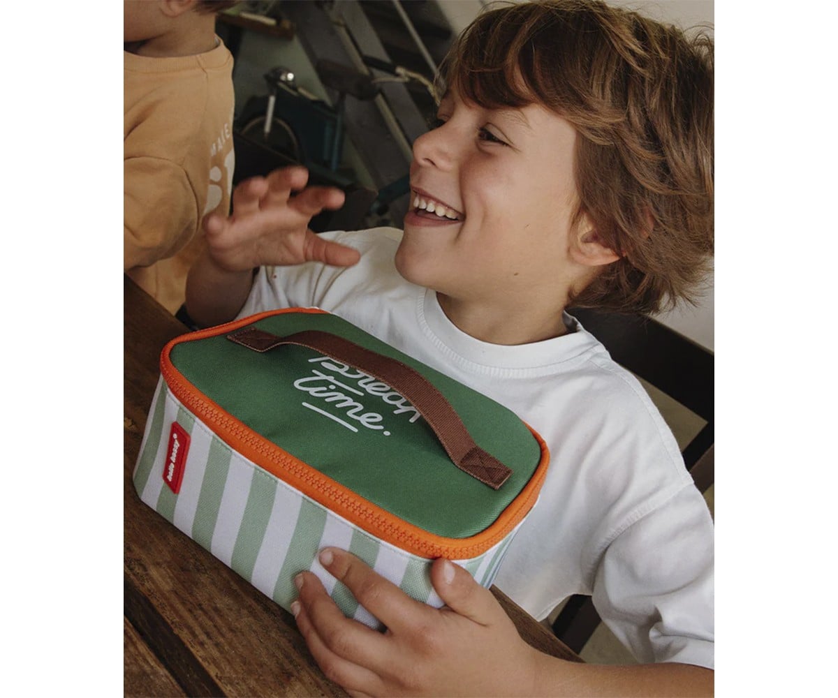 Lunch Bag Green Stripes
