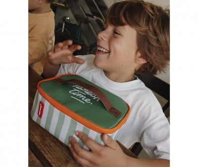 Lunch Bag Green Stripes