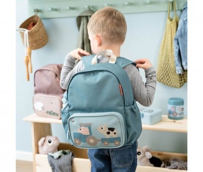 Sac à Dos Maternelle Tiny Farm Blue Personnalisable