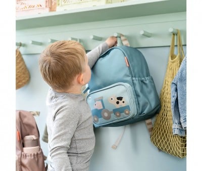 Sac à Dos Maternelle Tiny Farm Blue Personnalisable