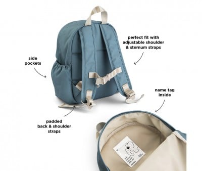 Sac à Dos Maternelle Tiny Farm Blue Personnalisable