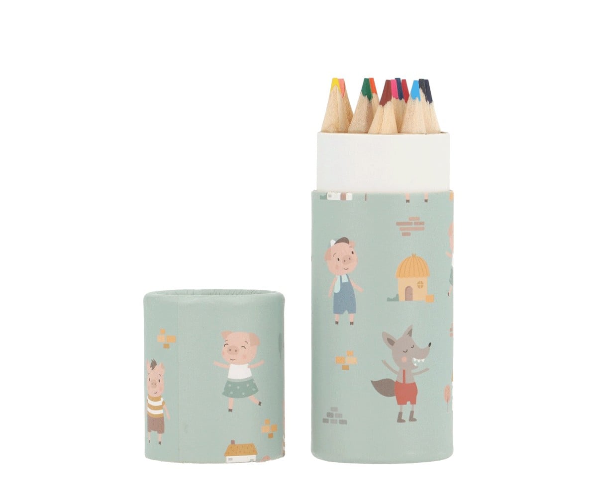Tubo 12 Lápices The Three Little Pigs