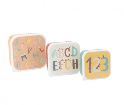 3 Cajas Almuerzo Funny Letters