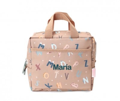 Borsa Termica Merenda Funny Letters Personalizzabile
