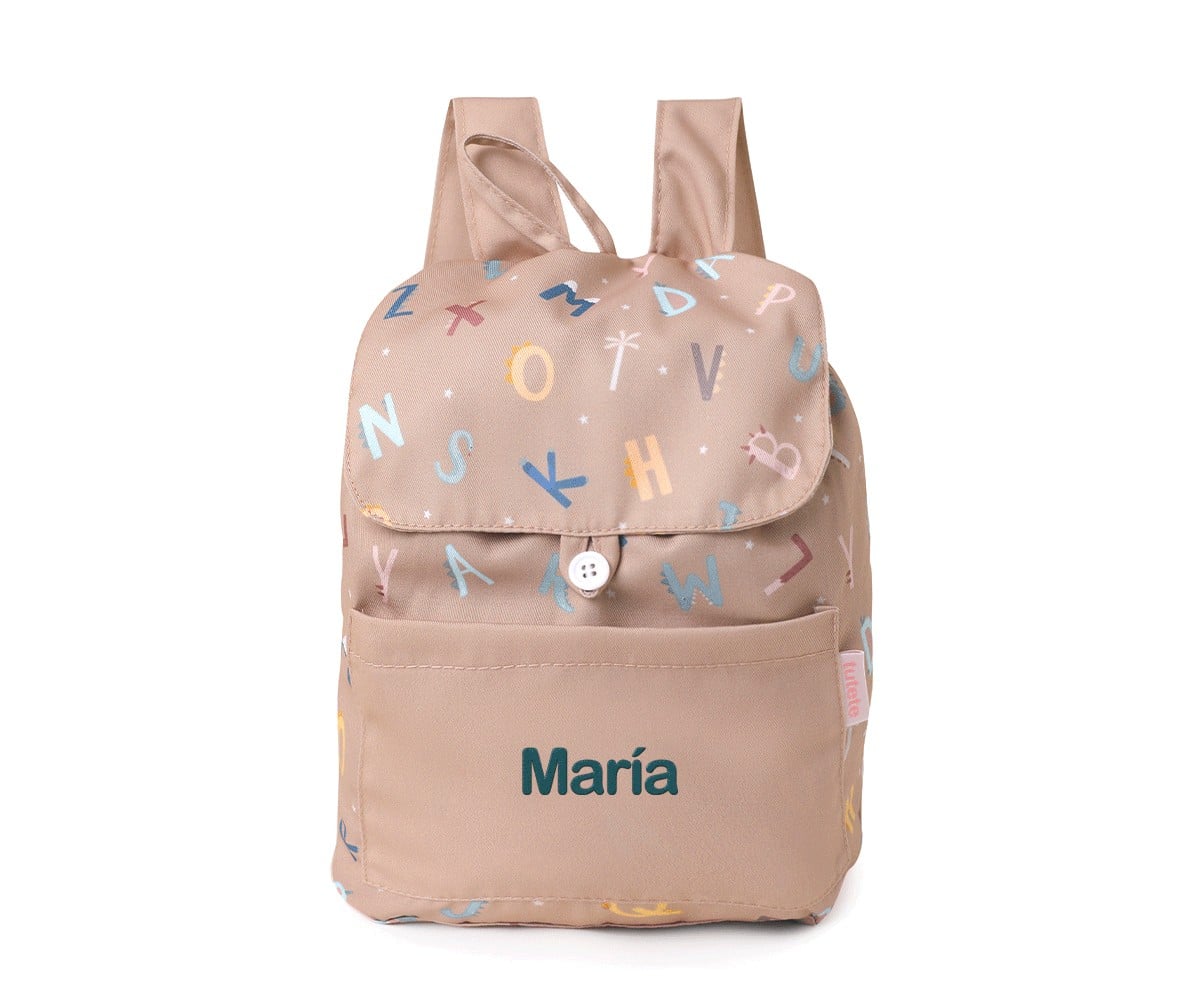 Zaino Piccolo Tela Tutete Funny Letters Personalizzabile