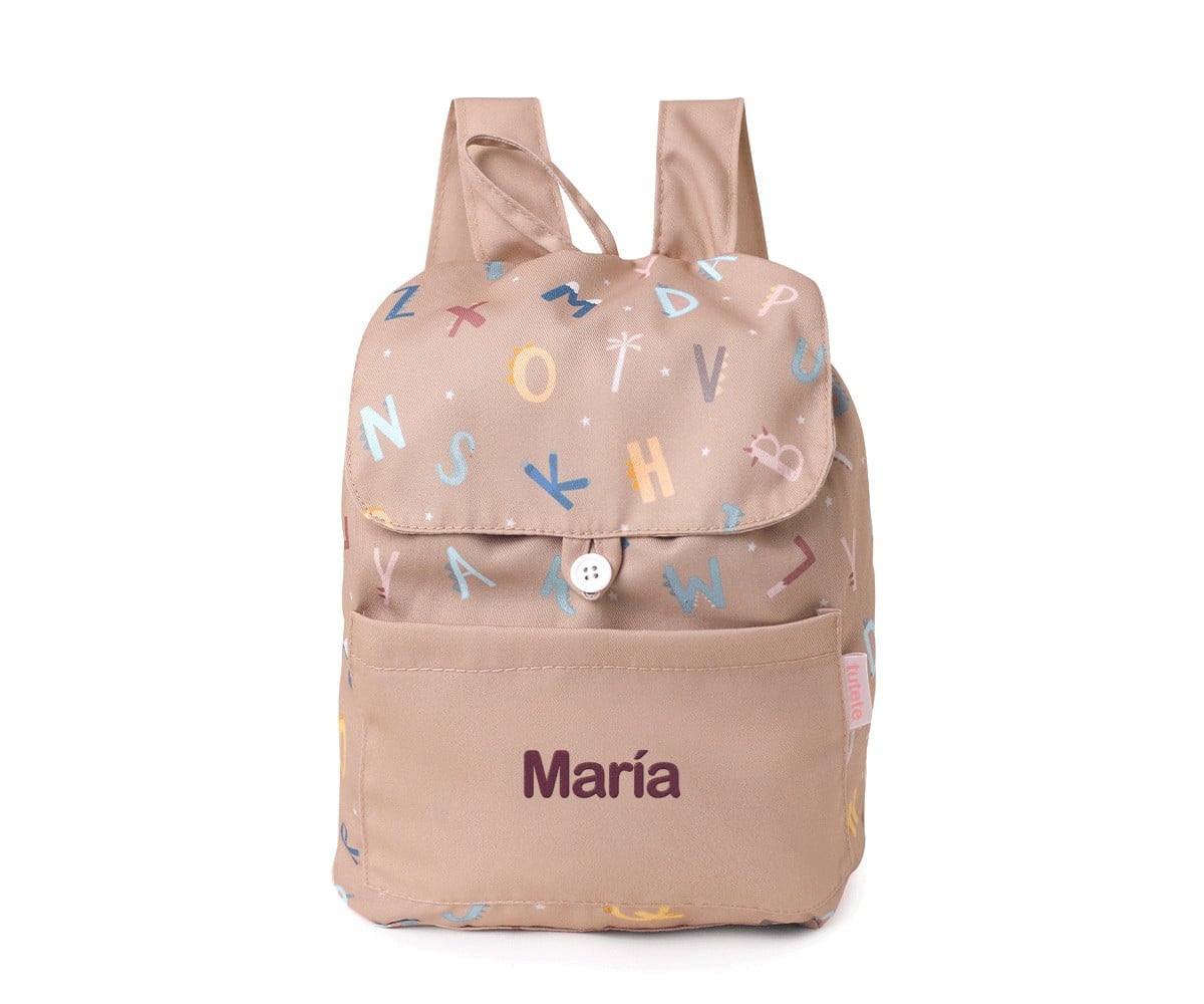 Zaino Piccolo Tela Tutete Funny Letters Personalizzabile