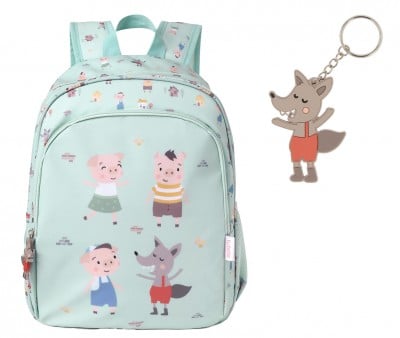 The Three Little Pigs Medium-Sized Backpack + Personalized Keychain