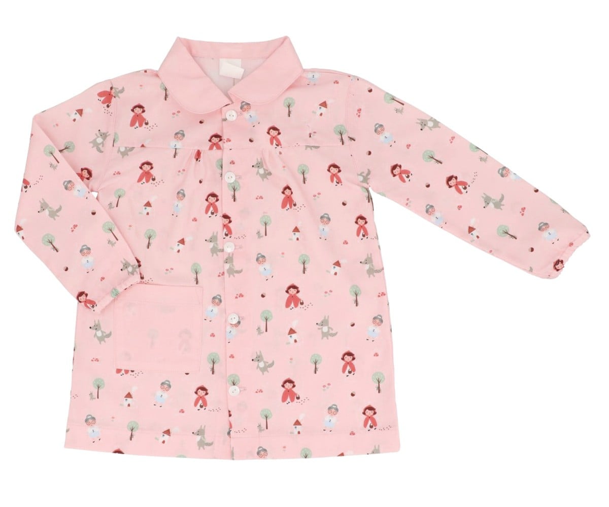 Personalized Buttoned Smock Little Red