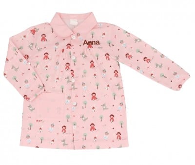 Personalized Buttoned Smock Little Red