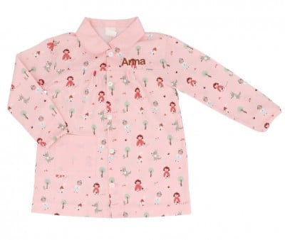 Personalized Buttoned Smock Little Red