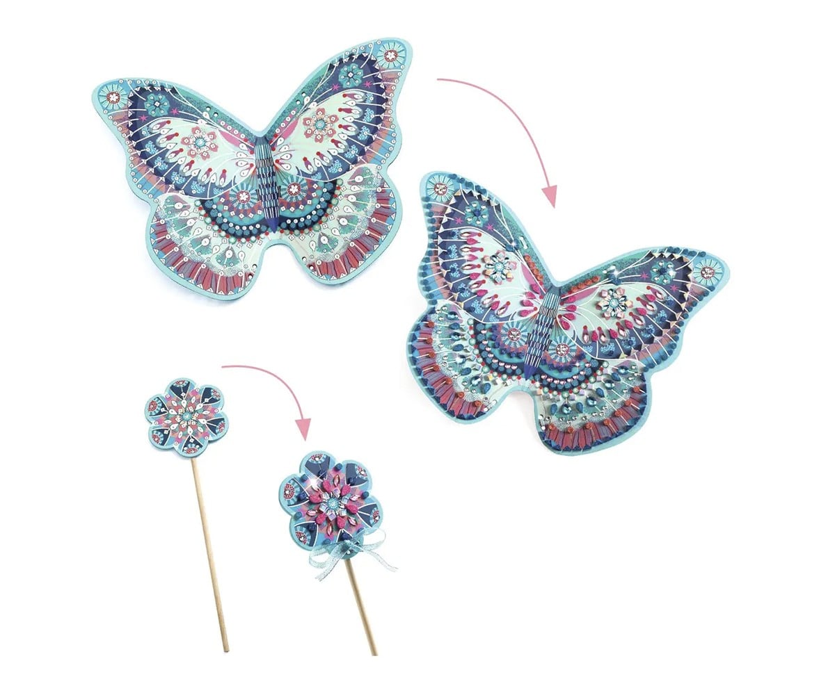 Asas de fada DIY com varinha