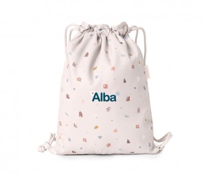 Mochila Saco Tela Geometric Nature Personalizable