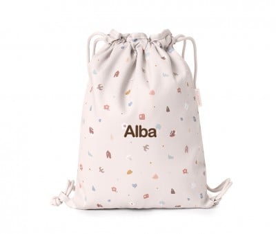 Mochila Saco Tela Geometric Nature Personalizable