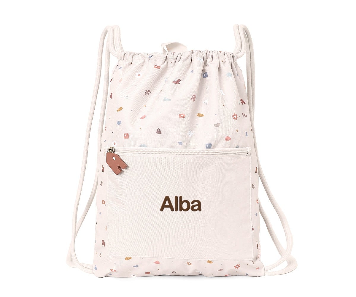 Personalized Waterproof Drawstring Backpack Geometric Nature