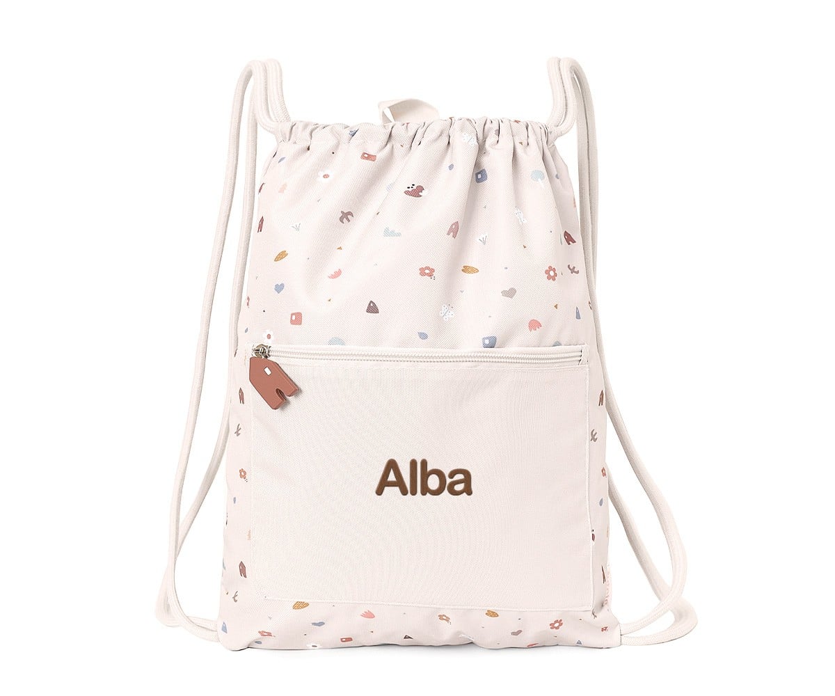 Personalized Waterproof Drawstring Backpack Geometric Nature
