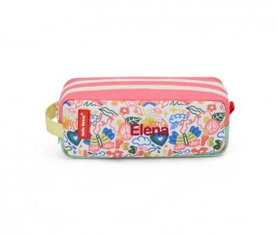 Trousse Double Compartiment Happiness Personnalisable