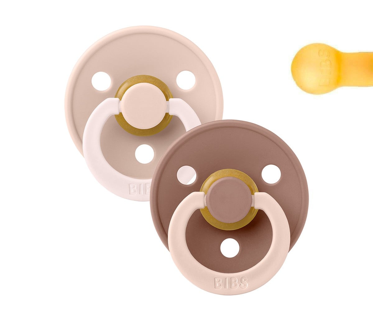 2 Sucettes BIBS Studio Colour Fusion Round Blush Woodchuck Mix