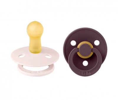 2 Chupetas BIBS Colour Round Petal/Plum