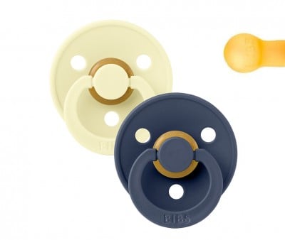 2 Succhietti BIBS Colour Round Luna/Deep Space