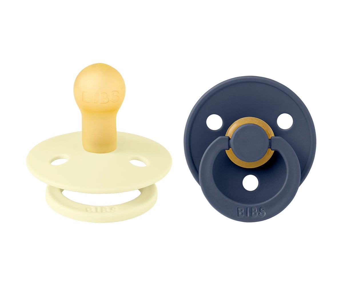 2 chupetas BIBS Colour Round Luna/Deep Space