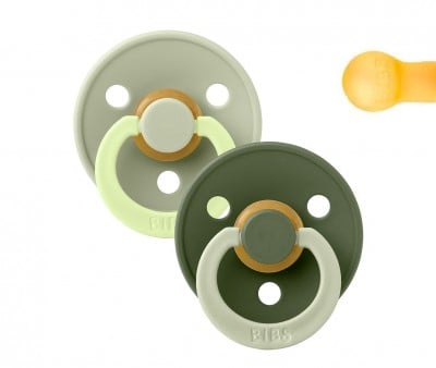 2 Succhietti BIBS Studio Colour Fusion Round Sage Hunter Green