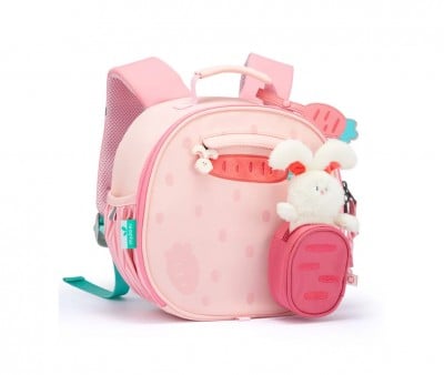 Sac à Dos Maternelle avec Porte-Monnaie et Lapin en Peluche