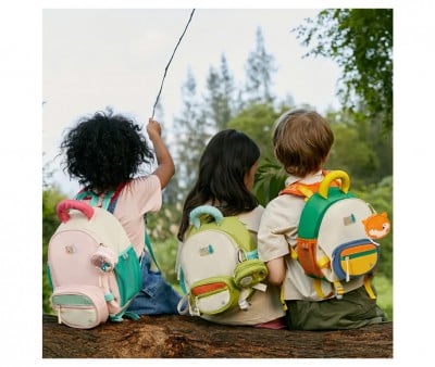 Sac à Dos Maternelle avec Sac Banane et Porte-Monnaie Renard