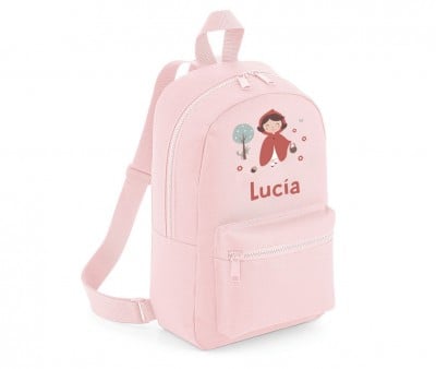Mochila Mini Fashion Rosa Personalizada Little Red