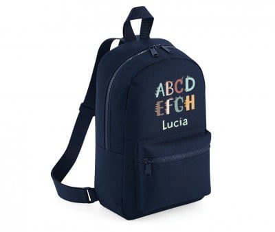 Mochila Mini Fashion Personalizada Marinho 
Funny Letters