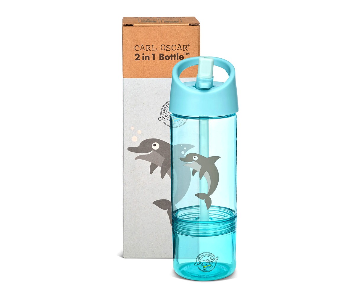 Garrafa Tritan 2 em 1 Dolphin Blue