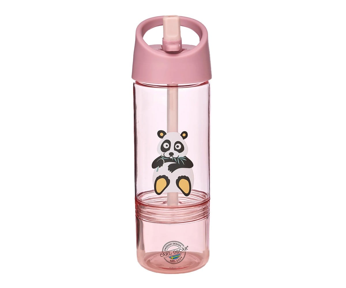 Garrafa Tritan 2 em 1 Panda Pink