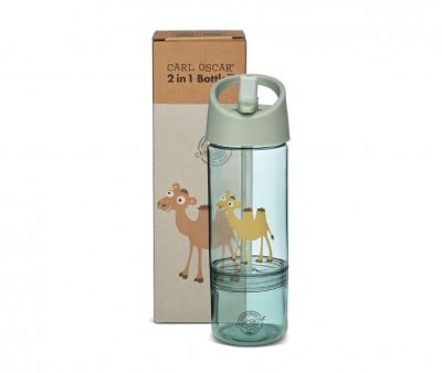 Gourde Tritan 2 en 1 Camel Green