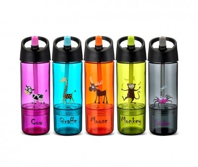 Garrafa Tritan 2 em 1 Spider Grey