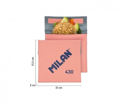 Busta Portasnack Isotermica Rosa Collezione 430 Milan Since 1918