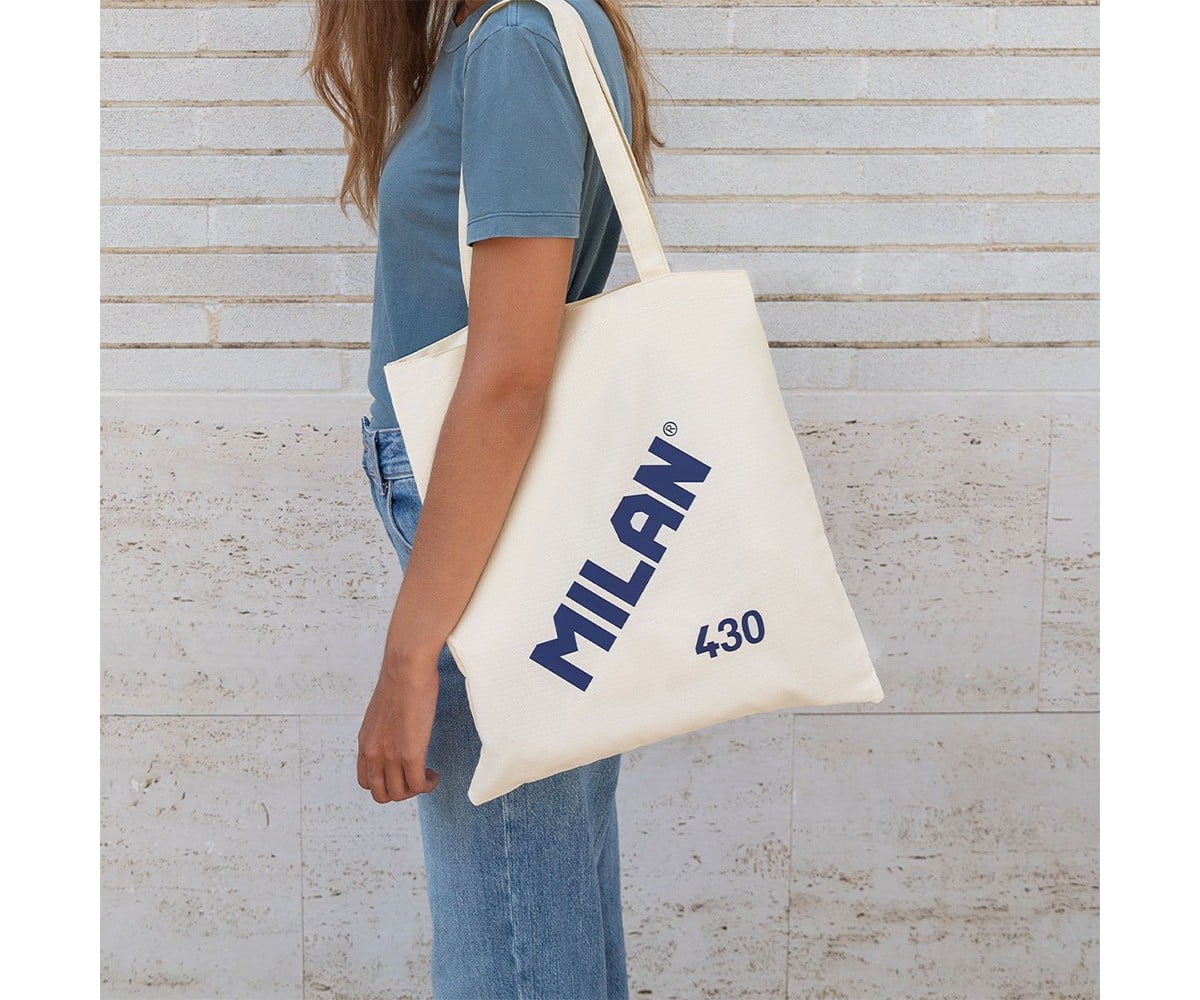 Tote Bag Beige Personalizzabile Collezione 430 Milan Since 1918