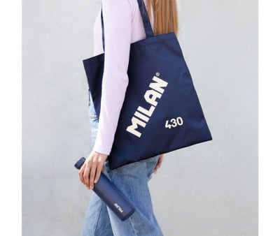 Tote Bag Blu Personalizzabile Collezione 430 Milan Since 1918