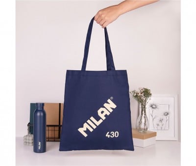 Tote Bag Blu Personalizzabile Collezione 430 Milan Since 1918
