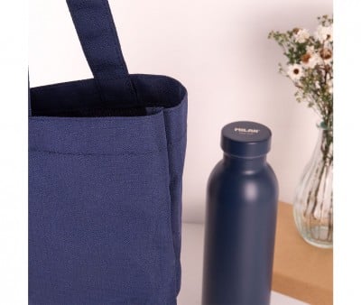 Tote Bag Blu Personalizzabile Collezione 430 Milan Since 1918